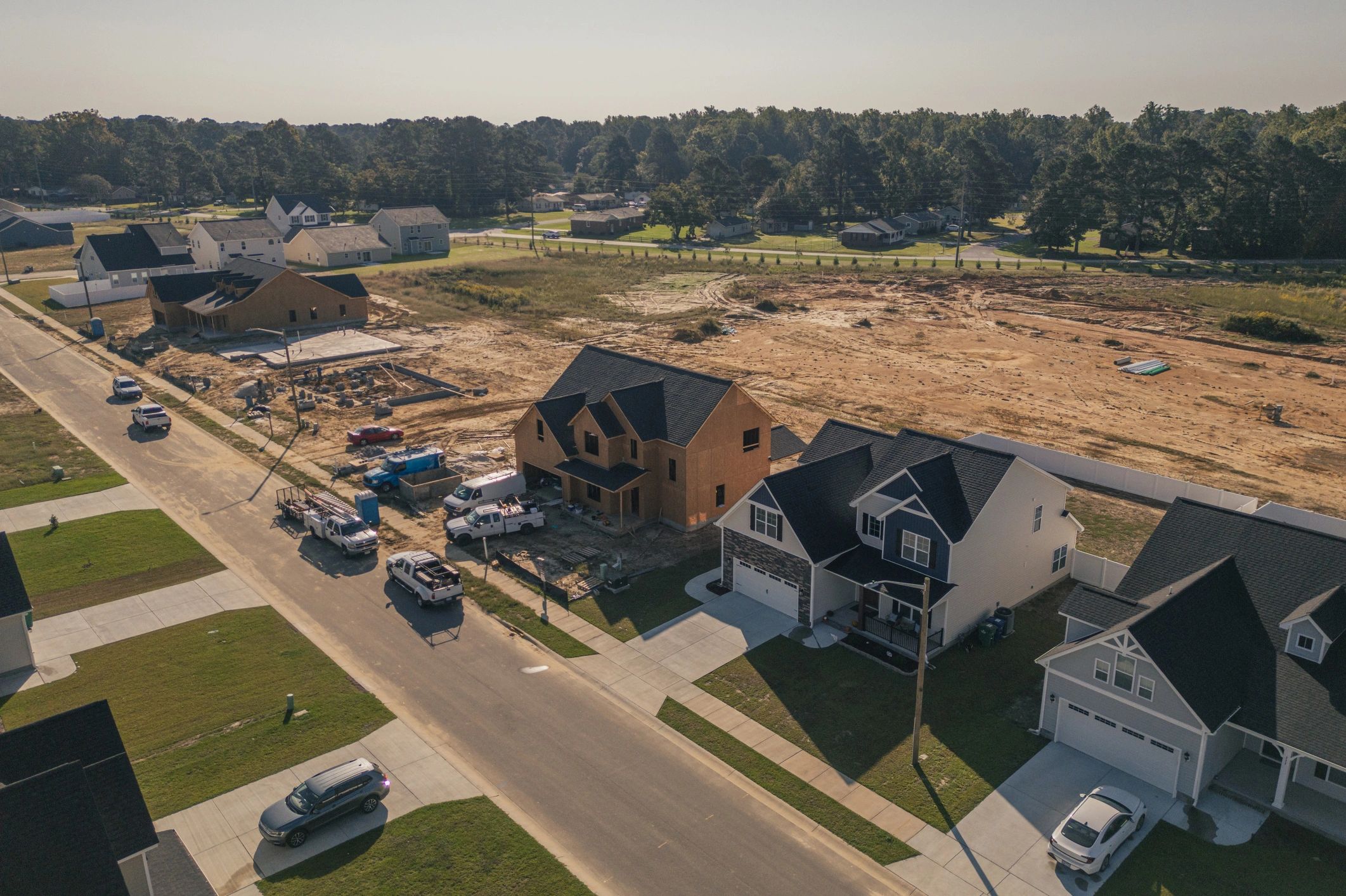 Neighborhood street view in North Carolina