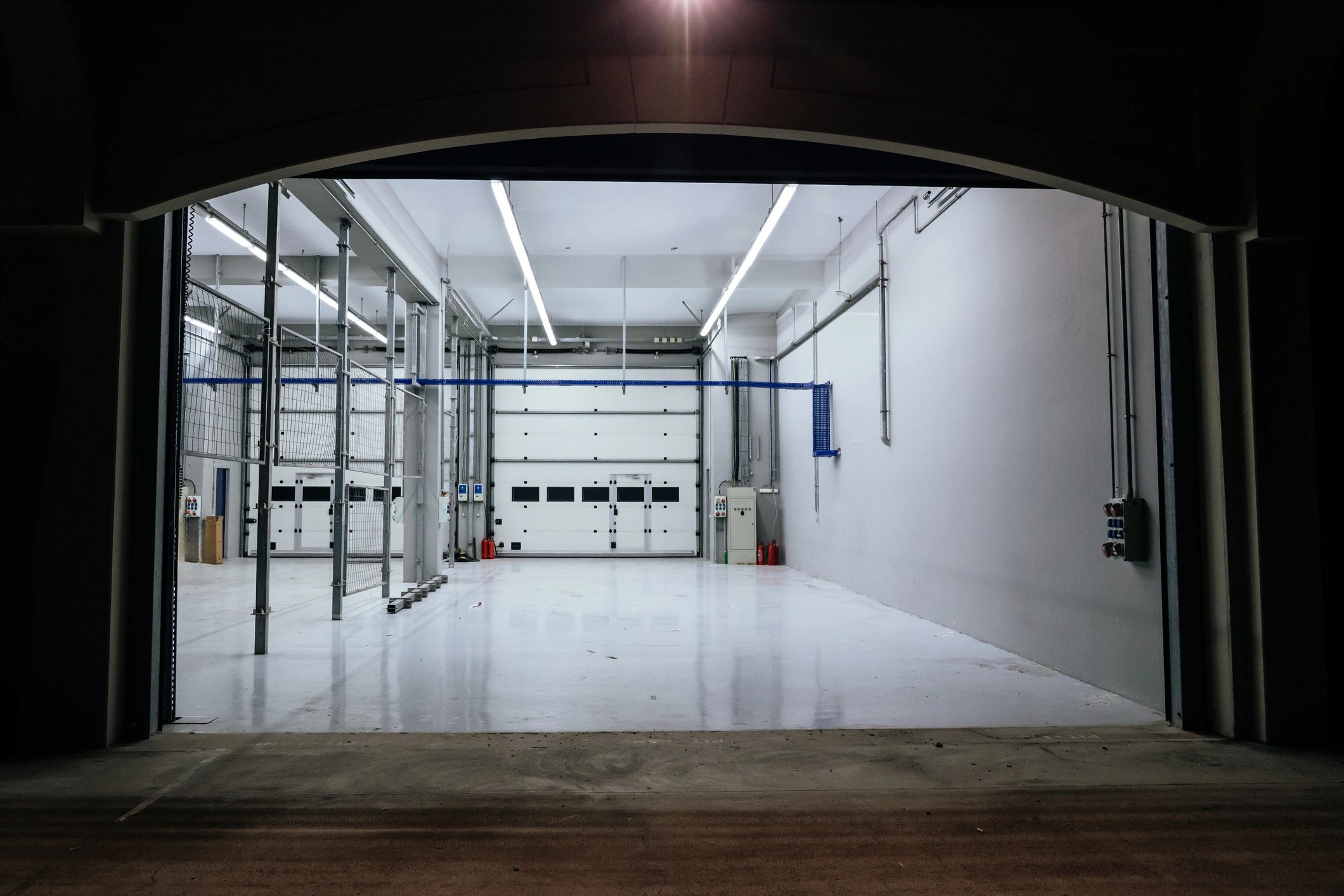 Clean modern mechanical room with equipment space